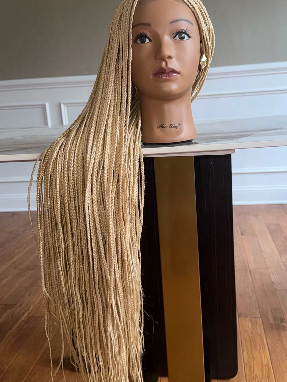 Long Blonde Box Braid Wig - Lightweight Braided Style